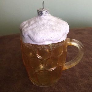 Handpainted Beer Mug Holiday Ornament